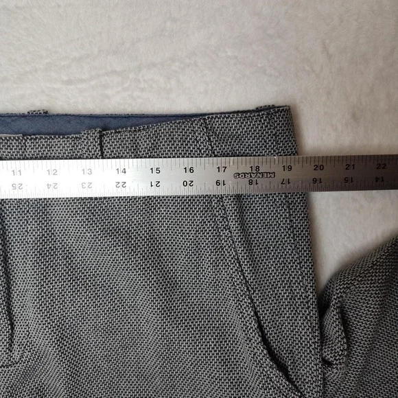 Carbon2Cobalt Pants Mens 36x33 Gray Check Cotton Chino Straight Casual Trousers - Picture 10 of 12